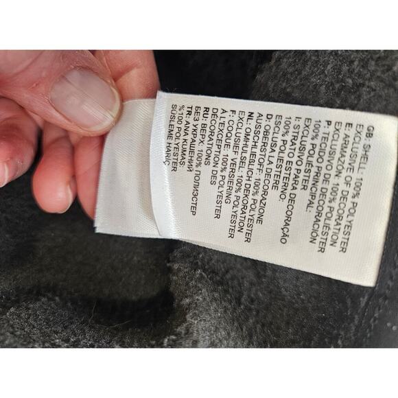 Northface Dolman Sleeve Oversize Cozy Black Fleece 3/4 Zip Medium - Picture 7 of 9